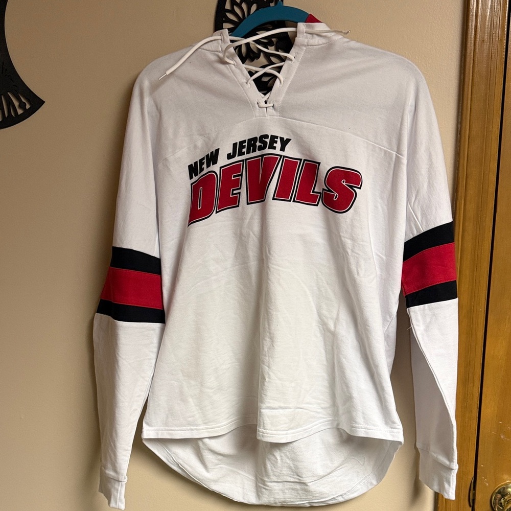 New Jersey Devils Men's White and Red Jersey